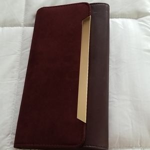 Cranberry clutch purse